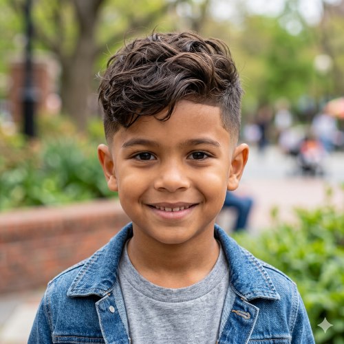 Kid Textured Top and Tapered Sides