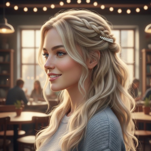 Romantic half‑up twists